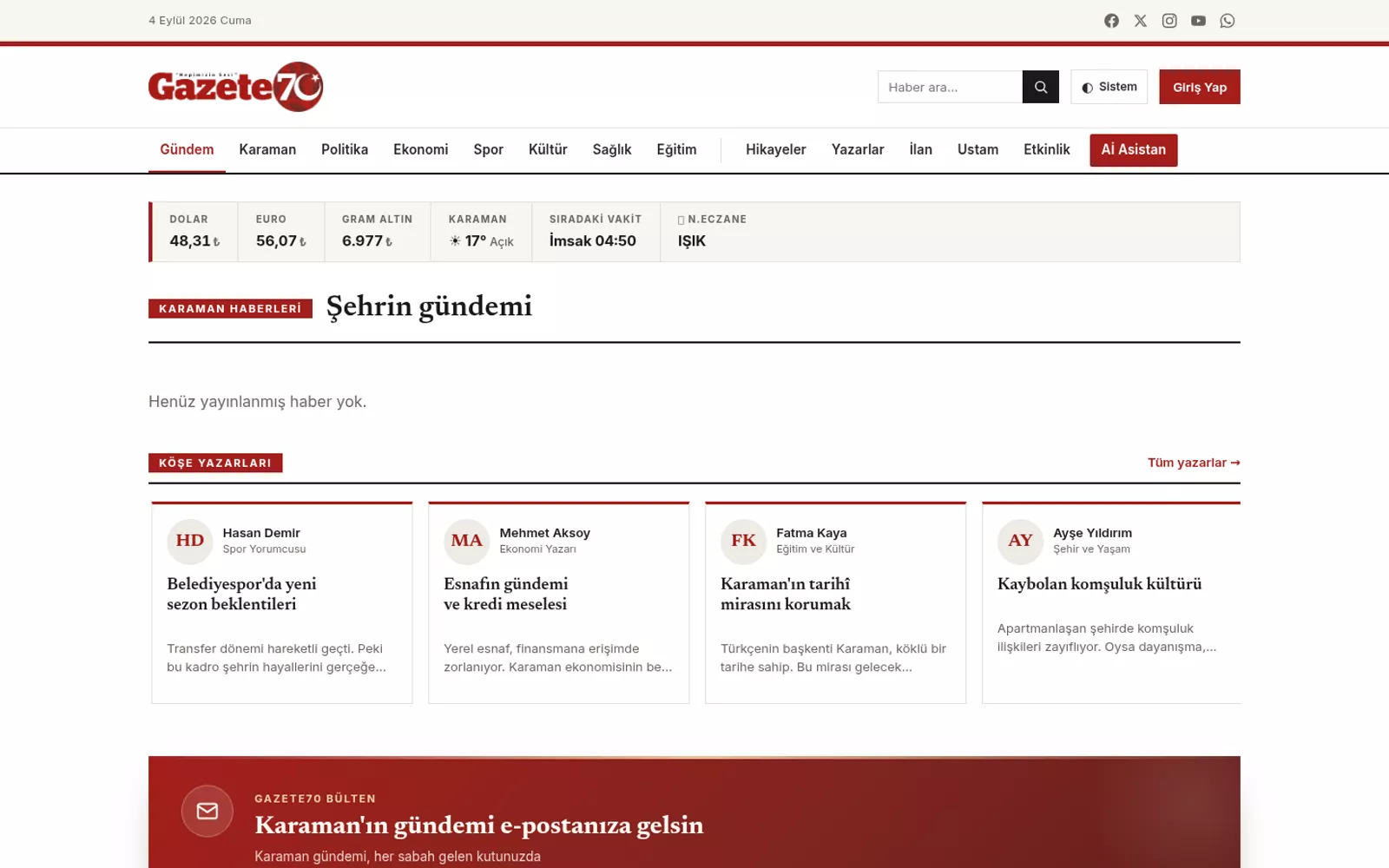Gazete70 ekran görüntüsü