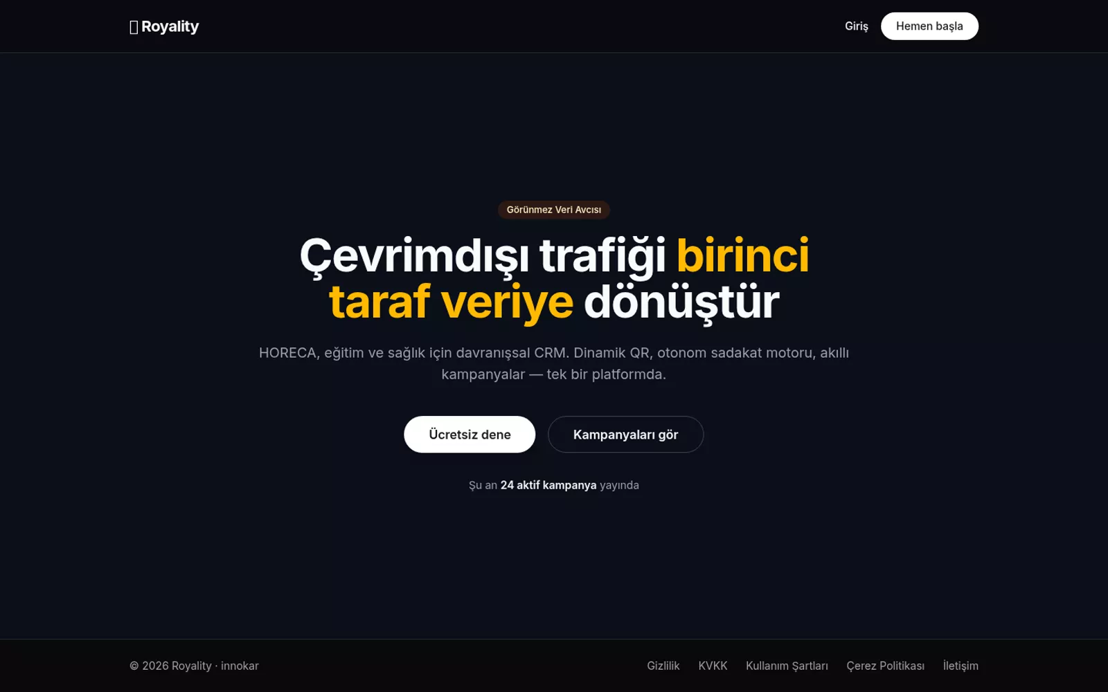 Royality ekran görüntüsü