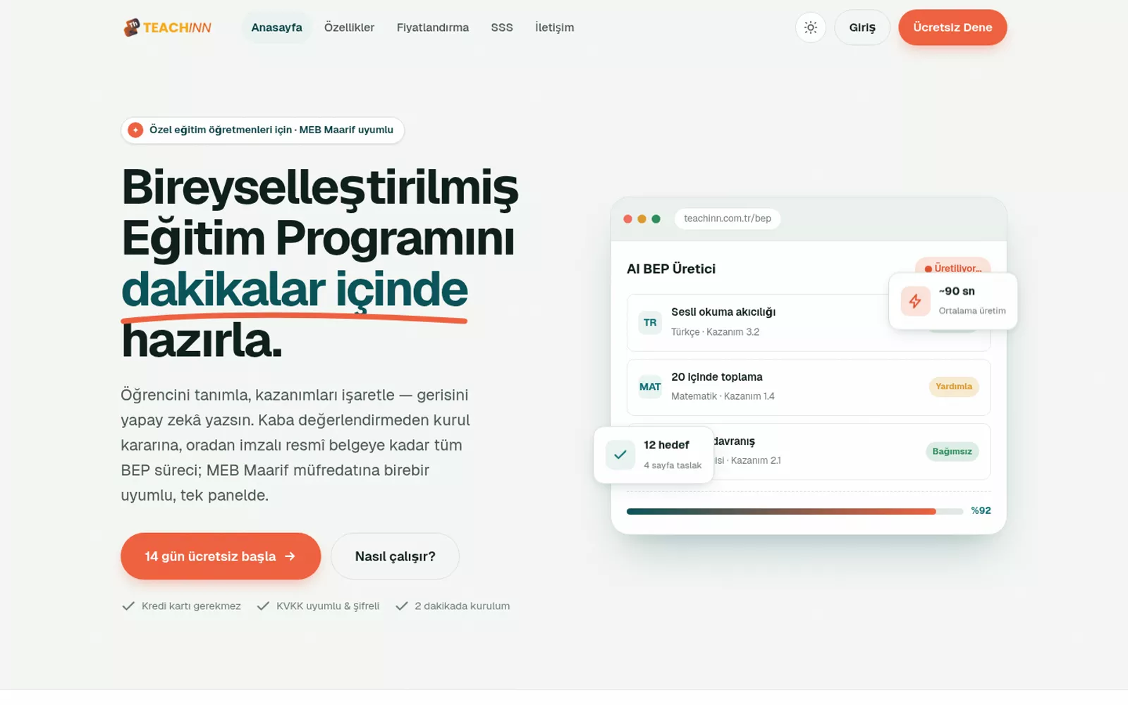 Teachinn ekran görüntüsü